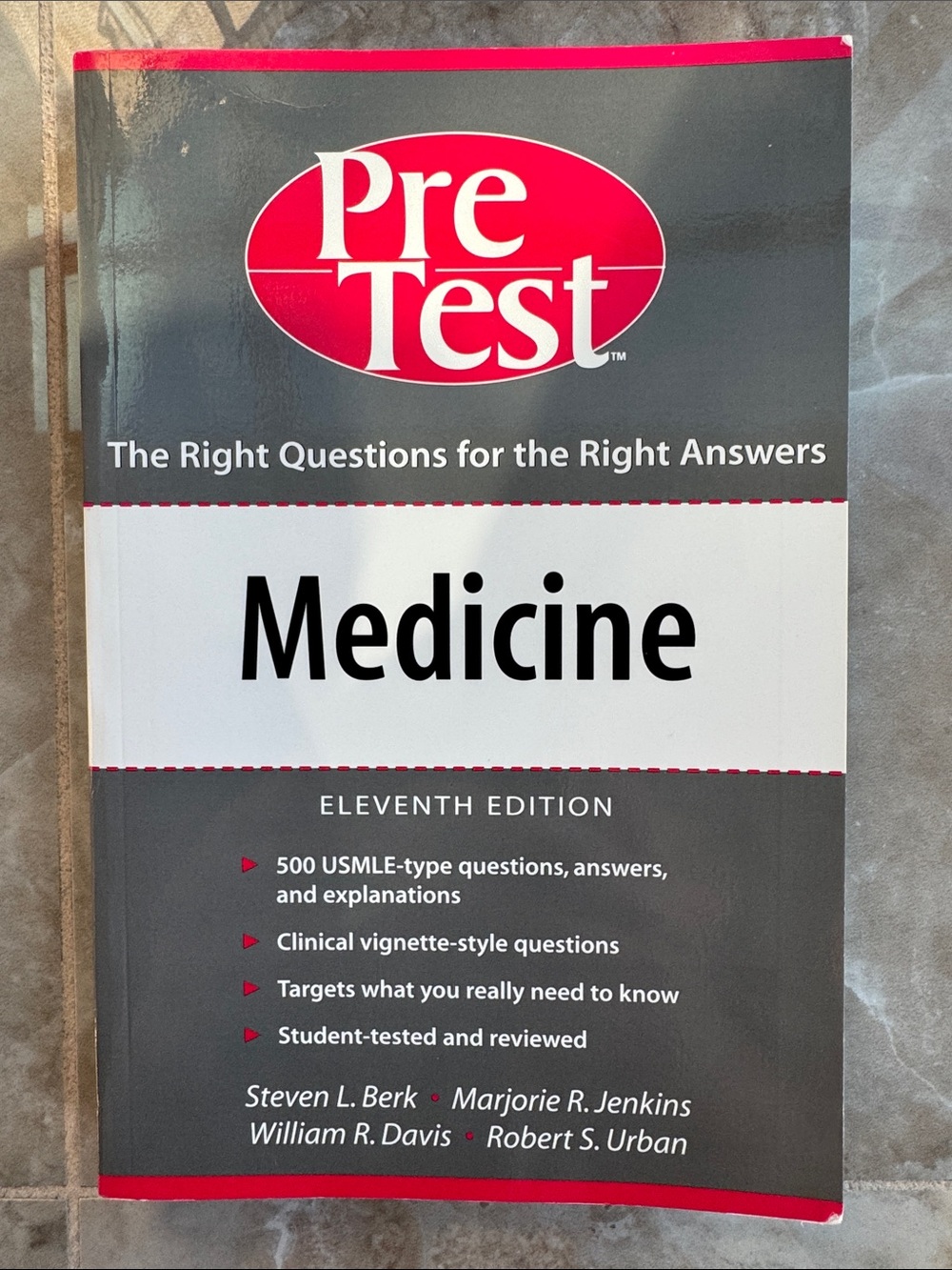 PreTest Medicine Review Book Eleventh Edition by Berk, Jenkins, Davis & Urban